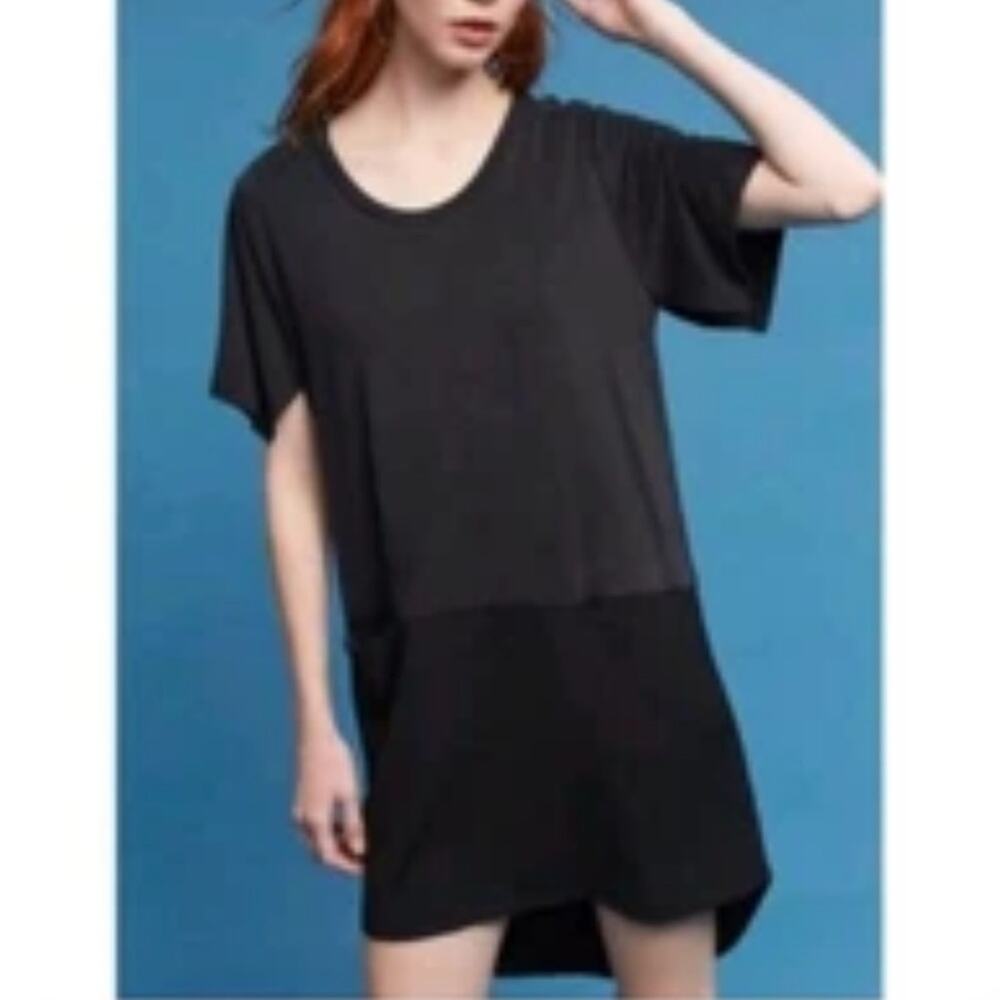 Anthropology Dolan Left Coast Loren Shift Dress With Pockets Blck Size Small - Picture 2 of 10
